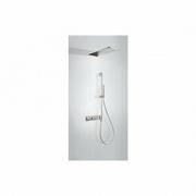 Słuchawki prysznicowe - TRES 20735210AC Zestaw natryskowy z baterią termostatyczną BLOCK - miniaturka - grafika 1