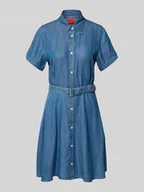 Sukienki - Sukienka jeansowa z paskiem ‘Kastami’ - miniaturka - grafika 1