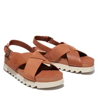 Sandały damskie - Damskie Sandały TIMBERLAND SANTAMONICA SUNRISE XBAND TB0A26C8A681 – Brązowy - miniaturka - grafika 1