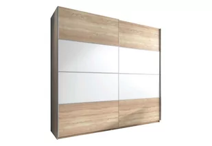 Szafa Beta 18 2D 221X210 Dąb Sonoma / Biały - Inne meble do salonu - miniaturka - grafika 1