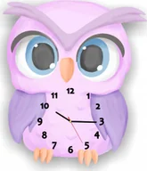 Wyposażenie pokoiku dziecięcego - naSciane Zegar ścienny SOWA sowy sówka na prezent dziecka - miniaturka - grafika 1