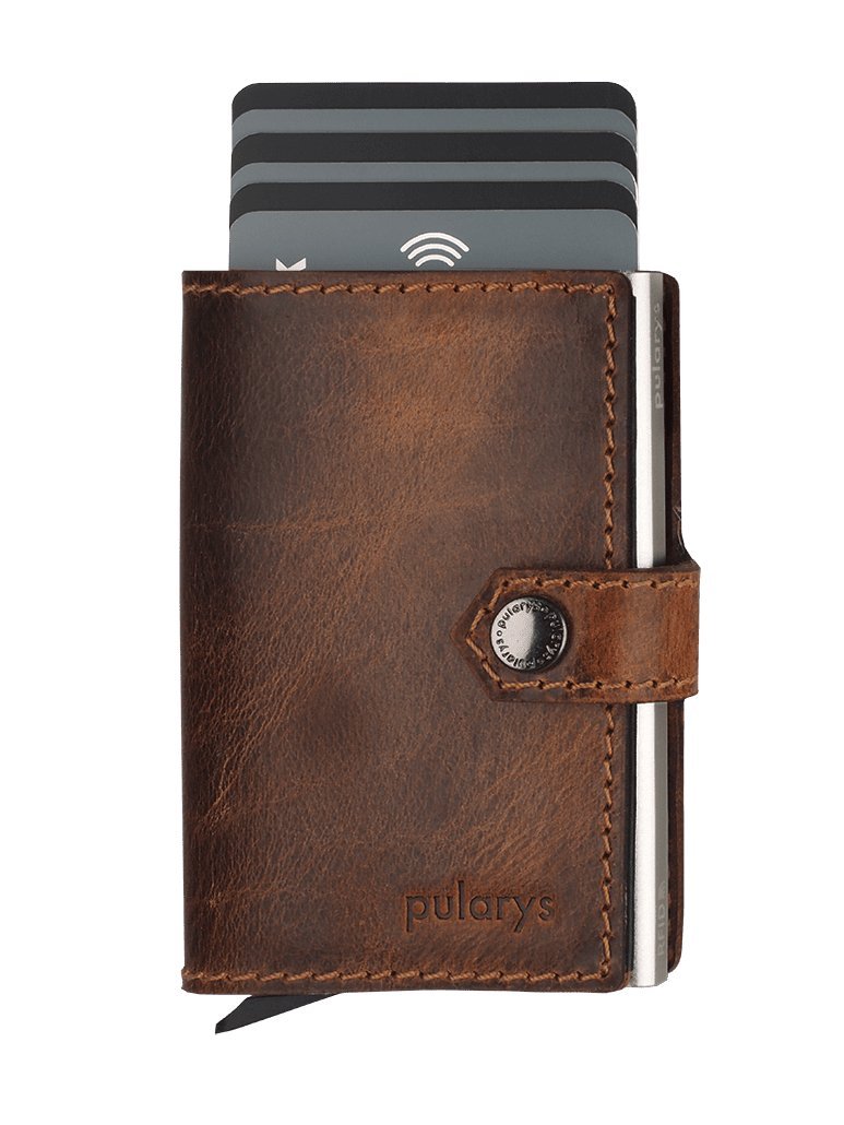 Portfel EASY WALLET skóra The Original Legendary Vintage Saddle Leather brązowy