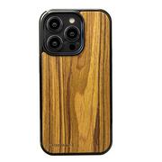 Etui i futerały do telefonów - Drewniane Etui Bewood iPhone 14 Pro OLIWKA - miniaturka - grafika 1