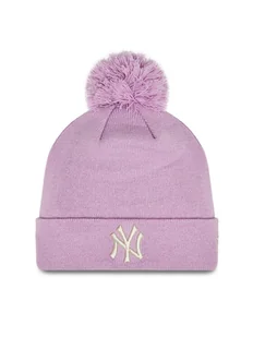 New Era Czapka Wmns Metallic Pom Nyy 60364280 Różowy - Czapki damskie - miniaturka - grafika 1