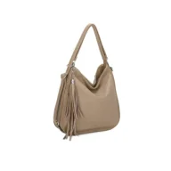 Torebki damskie - Stylowa Damska Torebka Ciemny Beż Shopper Plecak 2w1 Na Ramię LUIGISANTO - miniaturka - grafika 1