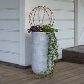 Lampy ogrodowe - STAR TRADING Lampa z grotem ziemnym LED Kula, Ø 40 cm, czarna, metalowa bateria - miniaturka - grafika 1