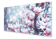 Dekoracje domu - Panel kuchenny HOMEPRINT Kwiaty magnolii 125x50 cm - miniaturka - grafika 1