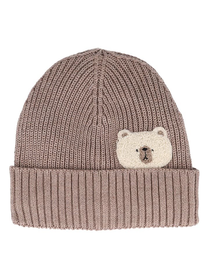 MaxiMo Czapka beanie w kolorze jasnobrązowo-szarym