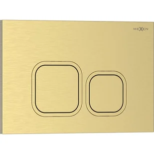 Mexen Tex 03 przycisk spłukujący, złoty szczotkowany - 6103-11 - Przyciski spłukujące - miniaturka - grafika 1