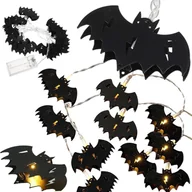 Dekoracje sali - Verk Lampki nietoperz 10 led wiszące halloween 200cm świecąca dekoracja ozdoba Lampki nietoperz 10 led wiszące halloween 200cm świecąca dekoracja ozdoba - miniaturka - grafika 1