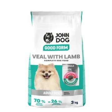 John Dog GOOD FORM Mini Adult cielęcina z jagnięciną 3 kg