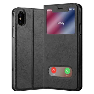 Etui ochronne Cadorabo do Apple iPhone XS MAX w kolorze czarnym Etui na telefon komórkowy Etui Book Case Etui Cover - Etui i futerały do telefonów - miniaturka - grafika 1