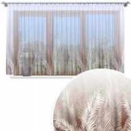 Firany - FIRANA GOTOWA WOAL 500X150 BARWIONA WZÓR NA ŻABKI TAŚMIE FIRANY 192 - miniaturka - grafika 1