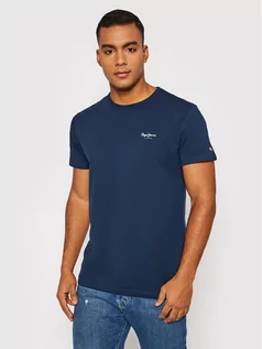 Koszulki męskie - Pepe Jeans T-Shirt Original Basic 3 N PM508212 Granatowy Slim Fit - grafika 1