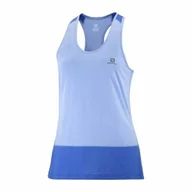 Koszulki sportowe damskie - Koszulka Salomon Cross Run Tank W Provence / Heather - miniaturka - grafika 1