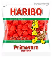 Inne słodycze - Haribo Primavera truskawki cukrowe 100g - miniaturka - grafika 1