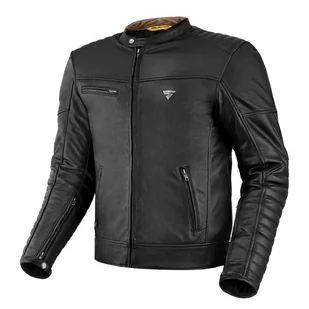 SHIMA WINCHESTER kurtka motocyklowa 2.0 dla mężczyzn, klasyczna skórzana kurtka motocyklowa z tyłu CE, ochraniacze na ramiona, łokcie, wzmocnione podwójne szwy (czarna, XXL) - Odzież motocyklowa - miniaturka - grafika 1