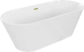 Wanny - Mexen Flavia wanna wolnostojąca 160 x 75 cm, biała, przelew złoty szczotkowany - 54031608000-55 - miniaturka - grafika 1
