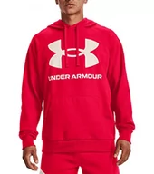 Koszulki i topy damskie - Under Armour Mens Fleece Tops Men's Ua Rival Fleece Big Logo Hoodie, czerwone, 1357093-600, SM - miniaturka - grafika 1