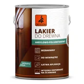 Farby i impregnaty do drewna - Dragon Lakier do drewna do wnętrz akrylowo-poliuretanowy 2.5 litra Mleczno - Biały błyszczący - miniaturka - grafika 1