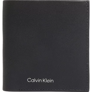Calvin Klein Męskie Must Trifold 6CC W/Portfele na monety, Ck Black Pique, jeden rozmiar, Ck Czarna Pika, Rozmiar Uniwersalny - Portfele - miniaturka - grafika 1