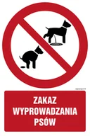 Tablice BHP - GC071 ZAKAZ WYPROWADZANIA PSÓW, PN - PŁYTA PCV 1MM; (100X150MM) - miniaturka - grafika 1