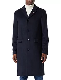 Scotch & Soda Męski klasyczny jednorzędowy płaszcz z mieszanki wełny płaszcz wełniany, Night Melange 0419, S - Płaszcze męskie - miniaturka - grafika 1