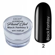 Żele do paznokci - Em nail professional Paint Gel Glamour Nr. 2 Black Fantasy - miniaturka - grafika 1