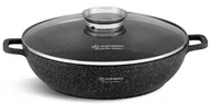 Garnki - GARNEK Niski Płaski MARMUROWY 28cm WOK 3,3l 8134 - miniaturka - grafika 1