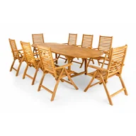 Meble ogrodowe - TAMAN NORFOLK FSC® - zestaw ogrodowy z drewna tekowego 8+1 - miniaturka - grafika 1