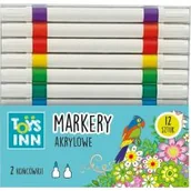 Przybory szkolne - Markery akrylowe 2 końsówki 12szt STnux - miniaturka - grafika 1