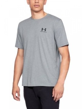 T-shirt sportowy męski koszulka Under Armour Left Chest Logo szary M