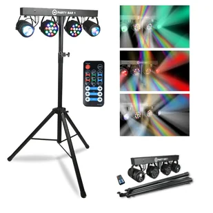 LIGHT4ME PARTY BAR 1 multiefekt świetlny par flower zestaw oświetleniowy oświetlenie dyskotekowe - Lampy ogrodowe - miniaturka - grafika 1