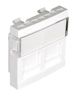 Inne akcesoria elektryczne - EFAPEL QUADRO45 MODUŁ 2 x ZŁĄCZE RJ BIAŁY 45971 SBR - miniaturka - grafika 1