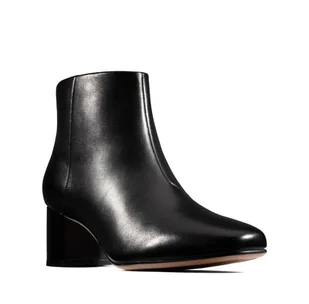 Sheer Flora [black leather] - rozmiar 37.5 - Botki damskie - miniaturka - grafika 1