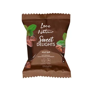 Oriflame, LoveNature Sweet Delights z masłem kakaowym i miętą, Mydło w kostce, 75g - Mydła - miniaturka - grafika 1
