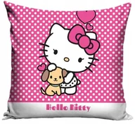 Pościel dla dzieci - Poszewka na poduszki 40 x 40 cm kotek Hello Kitty z pieskiem velvet - miniaturka - grafika 1