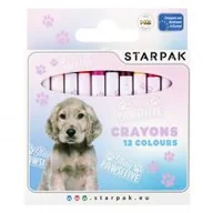 Przybory szkolne - Kredki woskowe 12 kolorów Doggy STARPAK 532174 - miniaturka - grafika 1
