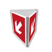 Systemy ekspozycyjne i znaki informacyjne - BA812 KIERUNEK DO MIEJSCA ROZMIESZCZENIA SPRZĘTU POŻARNICZEGO LUB URZĄDZENIA OSTRZEGAJĄCEGO (3D DOŚCIENNY), PS - PŁYTA PCV 1MM FOTOLUMINESCENCYJNA; (100X100MM) - miniaturka - grafika 1