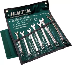 Honiton Klucze płasko-oczkowe 10-19 mm, 7 sztuk - Klucze i nasadki - miniaturka - grafika 1