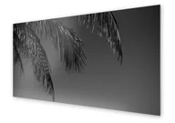 Dekoracje domu - Panel kuchenny HOMEPRINT Liście palmy na szarym tle 120x60 cm - miniaturka - grafika 1