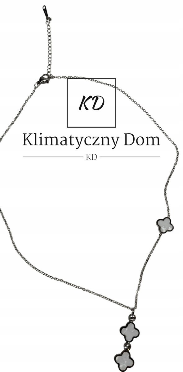 NASZYJNIK CELEBRYTKA KONICZYNA Z MASĄ PERŁOWĄ STAL CHIRURGICZNA SERBRNA