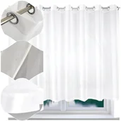 Firany - Firana gotowa na przelotkach 170x300 woal kółka firany gotowe z lamowka - miniaturka - grafika 1