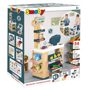 Market z wózkiem Smoby - Zabawy w naśladowanie dorosłych - miniaturka - grafika 1