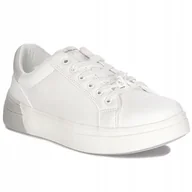 Sneakersy damskie - Calvin Klein Jeans Sneakersy na platformie białe V3A9-80986-1355X511 r.38 - miniaturka - grafika 1