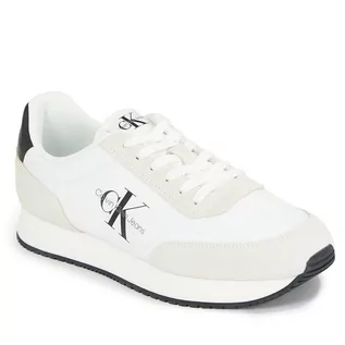 Półbuty męskie - Sneakersy Calvin Klein Jeans Retro Runner Su-Ny Mono YM0YM00746 Bright White YAF - grafika 1