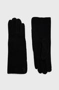 Rękawiczki - Trussardi rękawiczki damskie kolor czarny - miniaturka - grafika 1