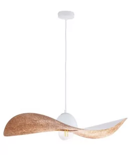 Sigma Designerska lampa wisząca KAPELLO L E27 60W śr. 76cm biały miedź 32337 - Lampy sufitowe - miniaturka - grafika 1