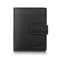 Portfele - Portfel męski skórzany klasyczny pionowy czarny z RFID AL-18-BL - miniaturka - grafika 1