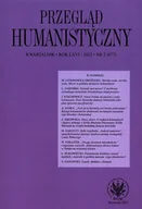 Czasopisma - Przegląd Humanistyczny 2/2022 (477) - miniaturka - grafika 1